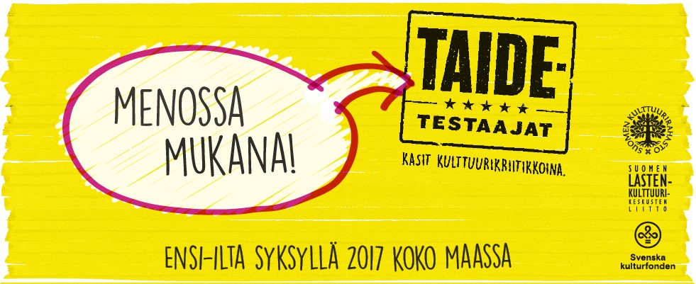 Taidetestaajat kuva paraati keltainen